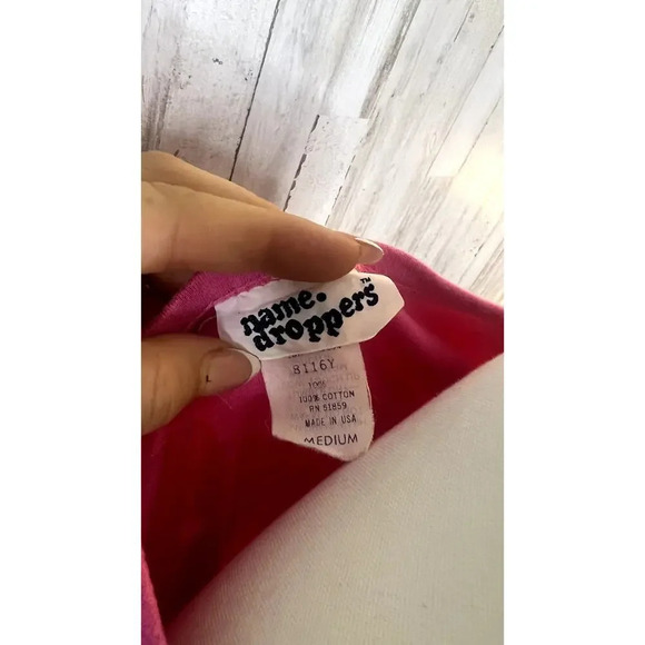 Vintage Name Dropper's Women's Medium Summer Casual Sleeveless Pink Tank Top - Picture 3 of 6